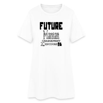 Future Maman Chargement En Cours - Robe T-shirt Femme - blanc - Devant