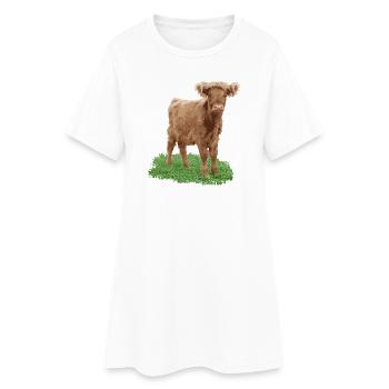 Praline die Färse - Frauen T-Shirt-Kleid - Weiß - Vorne