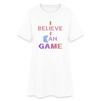 I Believe I Can Game - Frauen T-Shirt-Kleid - Weiß - Vorne