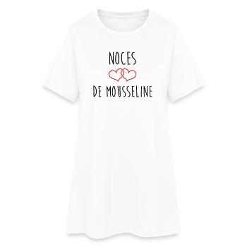 36th wedding anniversary (muslin anniversary) - Women’s T-Shirt Dress - white - Front