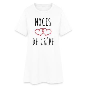 crepe wedding anniversary, 39 years of marriage - Women’s T-Shirt Dress - white - Front
