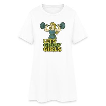 Haltérophilie des filles Faisons grandir - Robe T-shirt Femme - blanc - Devant