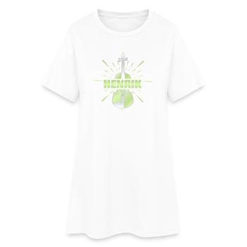 h - Robe T-shirt Femme - blanc - Devant