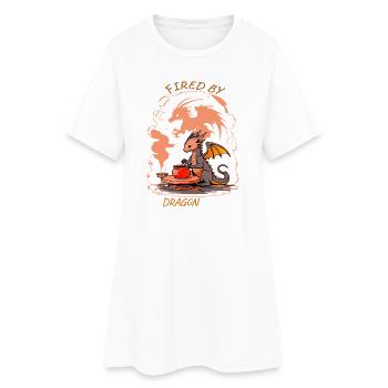 Dragon Forge - Cuite par l’art de la poterie magique - Robe T-shirt Femme - blanc - Devant