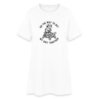 Rat en route pour se ressaisir - Robe T-shirt Femme - blanc - Devant
