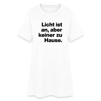 LES LUMIÈRES SONT ALLUMÉES, MAIS IL N’Y A PERSONNE À LA MAISON. SARCASME - Robe T-shirt Femme - blanc - Devant