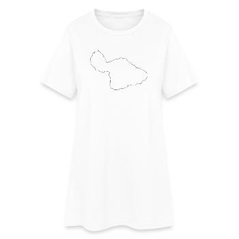 Carte de Maui - Robe T-shirt Femme - blanc - Devant