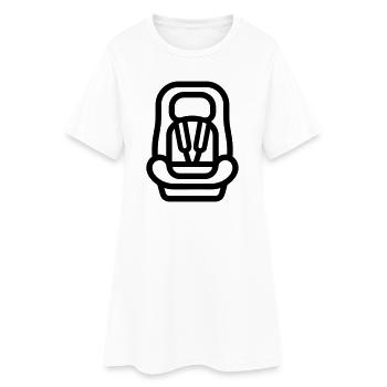 siège auto bébé - Robe T-shirt Femme - blanc - Devant