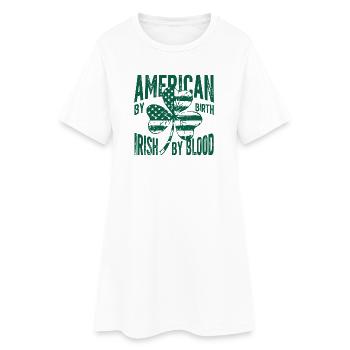 Irisch-Amerikanischer Wurzeltee - Frauen T-Shirt-Kleid - Weiß - Vorne