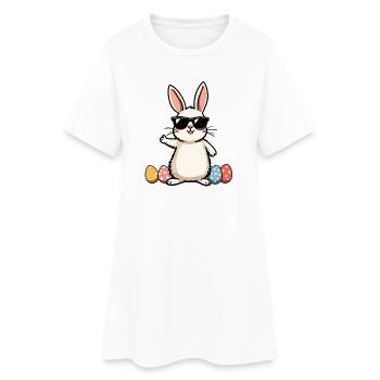 Funny Easter Bunny - Women’s T-Shirt Dress - white - Front