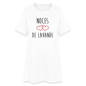 Noces de lavande 46 ans de mariage - Robe T-shirt Femme - blanc - Devant
