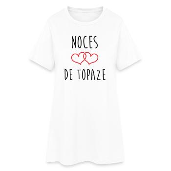 Noces de topaze 44 ans de mariage - Robe T-shirt Femme - blanc - Devant