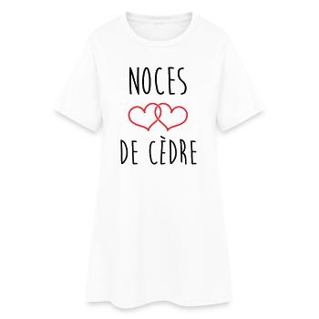 Noces de cèdre – 49 ans de mariage - Robe T-shirt Femme - blanc - Devant