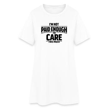 Ist mir egal Mittelfinger Statement - Frauen T-Shirt-Kleid - Weiß - Vorne