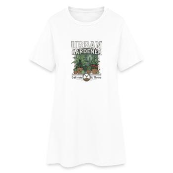 Jardinier urbain - Cultiver et prospérer le vintage - Robe T-shirt Femme - blanc - Devant