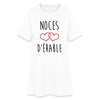 Noces d'Érable 58 ans de mariage - Robe T-shirt Femme - blanc - Devant