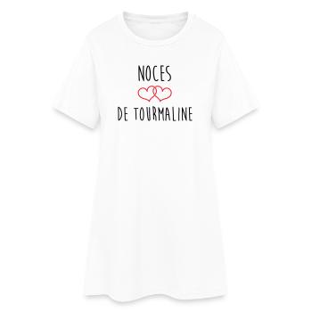 Noces de Tourmaline 52 ans de mariage - Robe T-shirt Femme - blanc - Devant