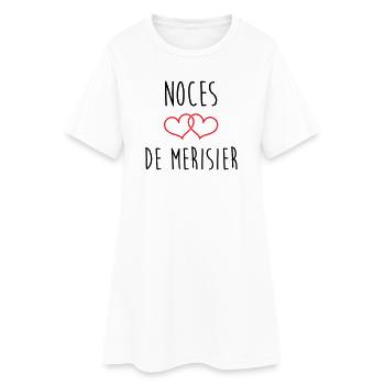 Kirschblütenhochzeit 53 Jahre Ehe - Frauen T-Shirt-Kleid - Weiß - Vorne