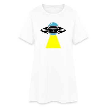 Vaisseau spatial extraterrestre OVNI Light - Robe T-shirt Femme - blanc - Devant