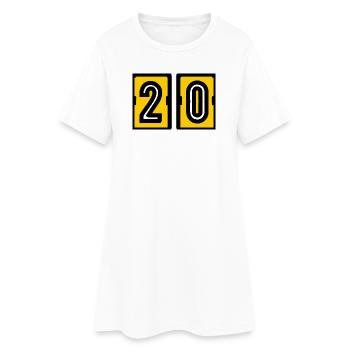 20. 20e ANNIVERSAIRE. ANNIVERSAIRE 20 ANS. 20 ANS. - Robe T-shirt Femme - blanc - Devant