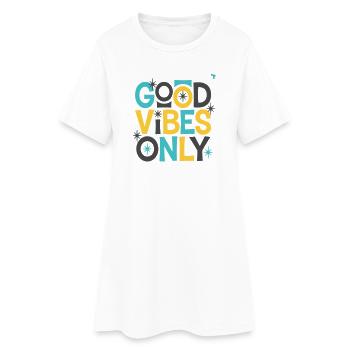 Bonnes Vibrations Uniquement ! - Women’s T-Shirt Dress - white - Front