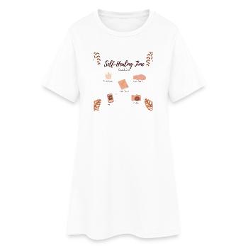 hobby day - Robe T-shirt Femme - blanc - Devant