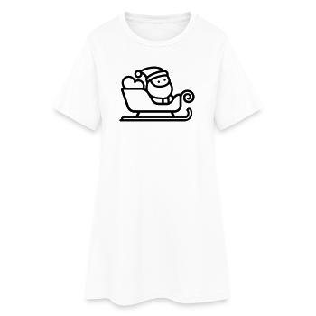 traîneau du Père Noël - Robe T-shirt Femme - blanc - Devant