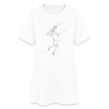 Volleyball Design - Frauen T-Shirt-Kleid - Weiß - Vorne