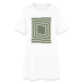Symétrie silencieuse Affiche géométrique minimale - Robe T-shirt Femme - blanc - Devant