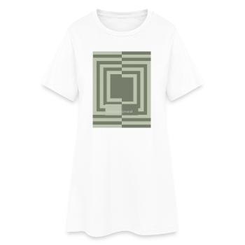 Common ground minimal geometric harmony - Women’s T-Shirt Dress - white - Front