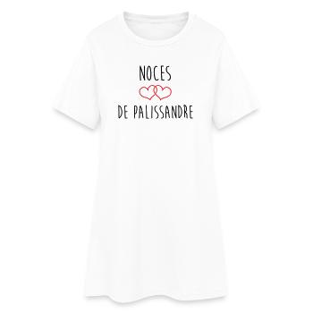 Noces de Palissandre 65 Ans Union - Robe T-shirt Femme - blanc - Devant