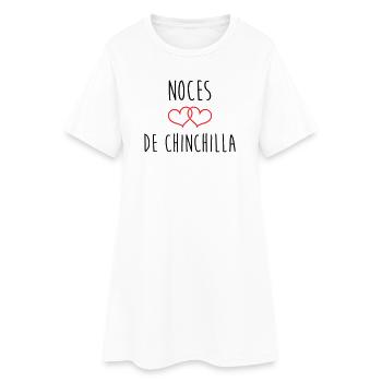 Anniversaire Mariage Noces de Chinchilla 67 Ans - Robe T-shirt Femme - blanc - Devant