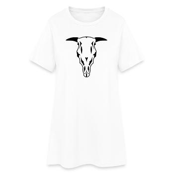 Crâne de taureau - Robe T-shirt Femme - blanc - Devant