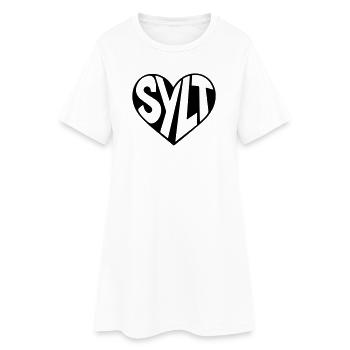 Sylt au cœur - Robe T-shirt Femme - blanc - Devant