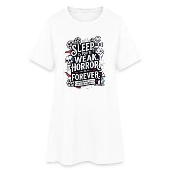 Le sommeil, c’est pour les faibles horreurs pour toujours - Robe T-shirt Femme - blanc - Devant