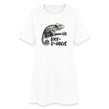 Caméléon Uke-u-holic - Robe T-shirt Femme - blanc - Devant