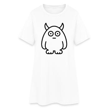 monstre - Robe T-shirt Femme - blanc - Devant