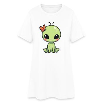 Alien Außerirdischer - Robe T-shirt Femme - blanc - Devant