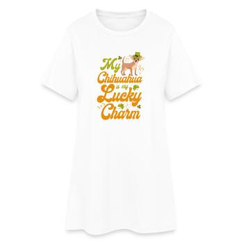 Chihuahua Chihuahueño St Patricks - Women’s T-Shirt Dress - white - Front