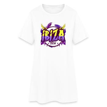 Ibiza Crew Coloré - Robe T-shirt Femme - blanc - Devant