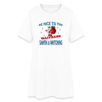 SERVEUSE DU PÈRE NOËL - Robe T-shirt Femme - blanc - Devant