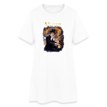 Verdi Piano Storm - Frauen T-Shirt-Kleid - Weiß - Vorne
