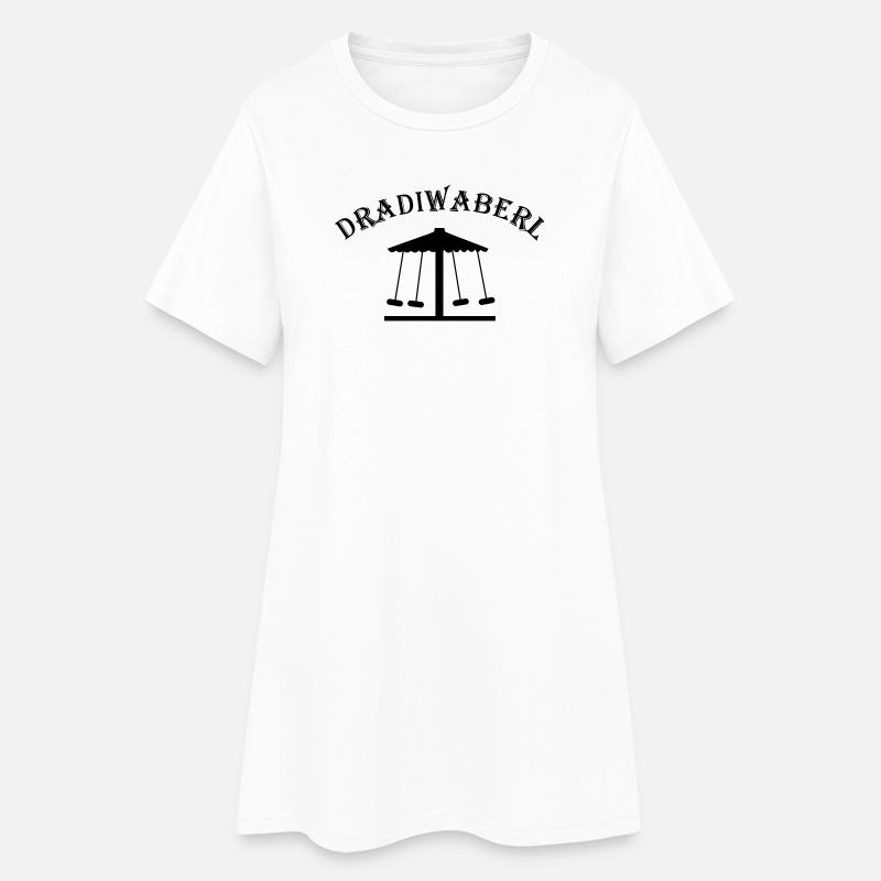 Dradiwaberl – Austrian dialect carousel - Women’s T-Shirt Dress - white