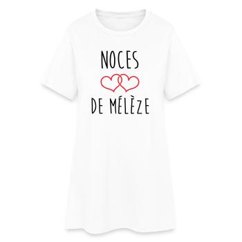 Noces de Mélèze 69 ans de mariage - Robe T-shirt Femme - blanc - Devant
