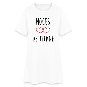 Noces de Titane 72 ans de mariage - Robe T-shirt Femme - blanc - Devant