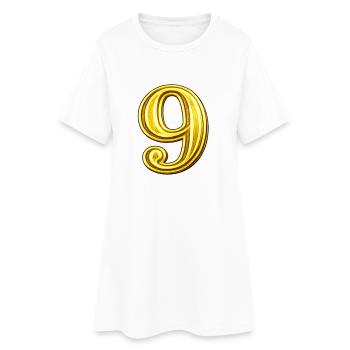 Golden Nine Digit Exquisite - Women’s T-Shirt Dress - white - Front