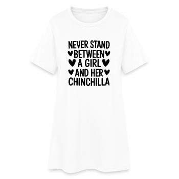 Drôles de chinchillas : cadeau drôle de chinchilla - Robe T-shirt Femme - blanc - Devant