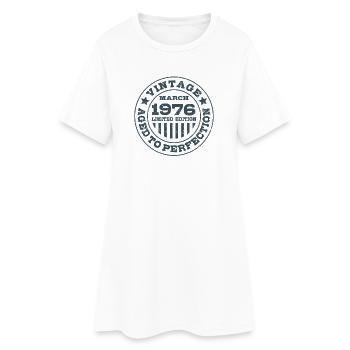 Vintage mars 1976 Édition limitée Circle - Robe T-shirt Femme - blanc - Devant
