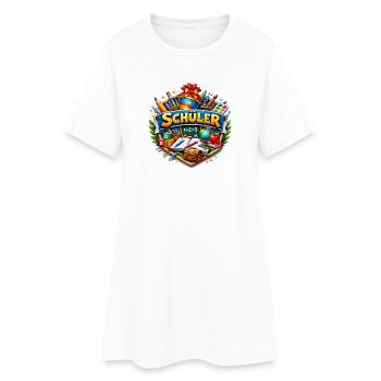 Student Learning World Sticker Design - Women’s T-Shirt Dress - white - Front