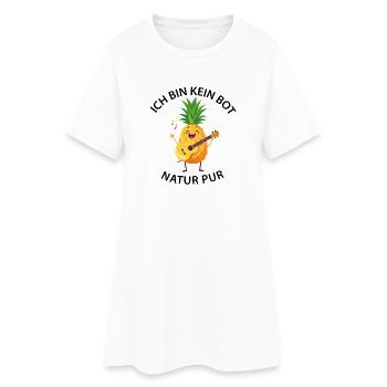 Ananas Rockt Gitarre - kein Bot - Natur pur - Frauen T-Shirt-Kleid - Weiß - Vorne